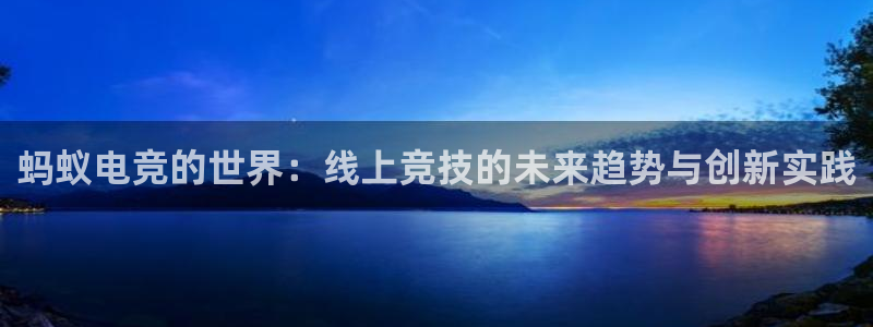 火狐电竞体育：蚂蚁电竞的世界：线上竞技的未来趋势与创新实践
